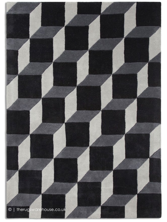 Plaza Grey Black Rug - 4