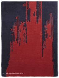 Borealis Charcoal Red Rug - Thumbnail - 4