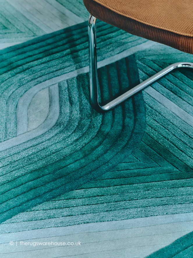 Flow Aqua Rug - 4