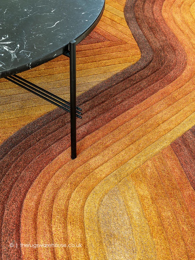 Flow Ocre Rug - 4