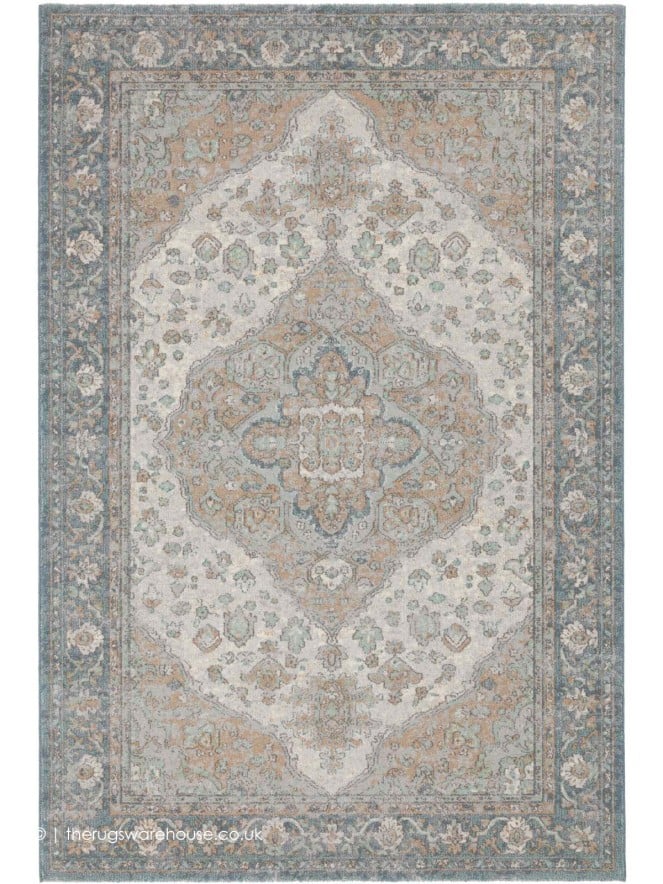 Asura Cream Blue Rug - 5