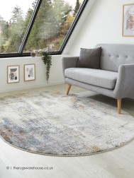 Molinos Blue Oval Rug - Thumbnail - 2