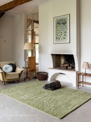 Coleby Petals Green Rug - Thumbnail - 2