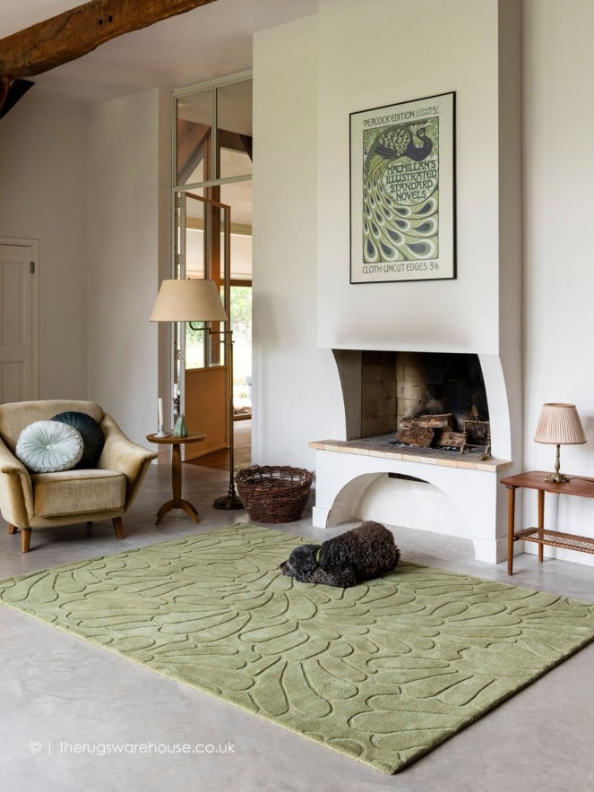 Coleby Petals Green Rug - 2