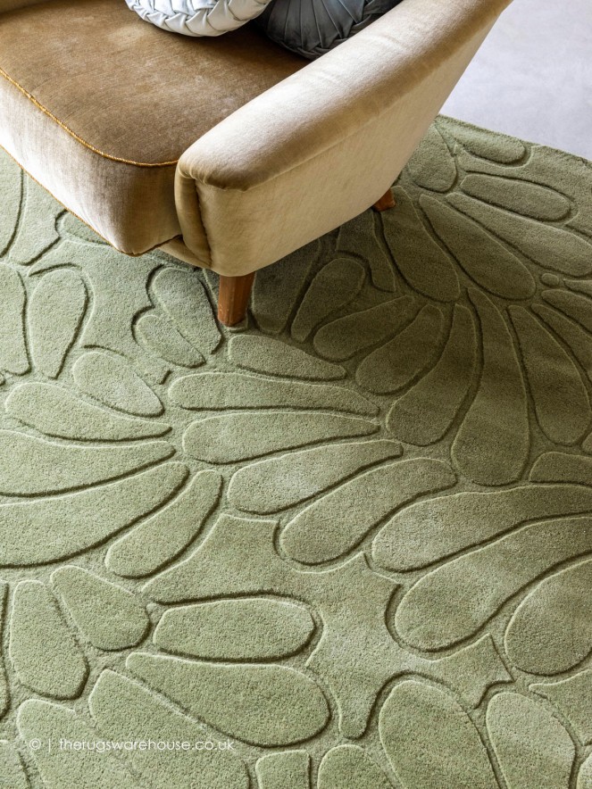 Coleby Petals Green Rug - 3