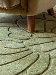 Coleby Petals Green Rug - Thumbnail - 4