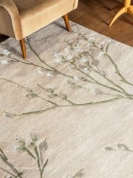 Pussy Willow Green Rug - Thumbnail - 4