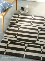 Lohko Stripe Charcoal Rug - Thumbnail - 2