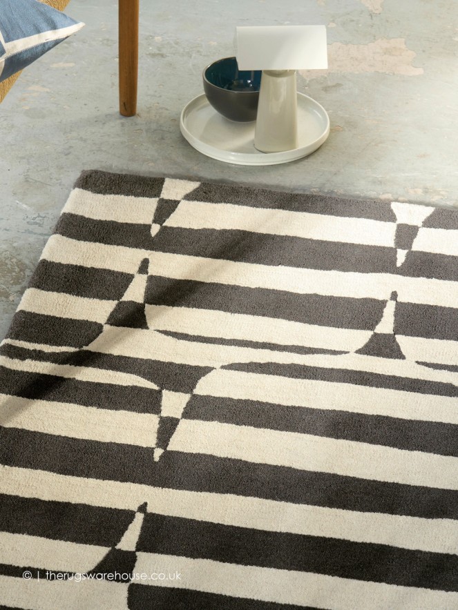 Lohko Stripe Charcoal Rug - 4