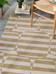 Lohko Stripe Beige Rug - Thumbnail - 3