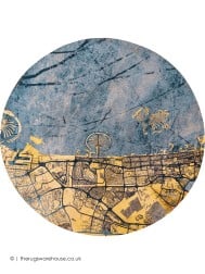 Dubai Gold Coast Circle Rug - Thumbnail - 2