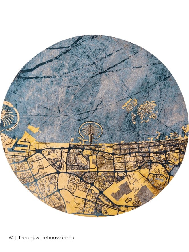 Dubai Gold Coast Circle Rug - 2