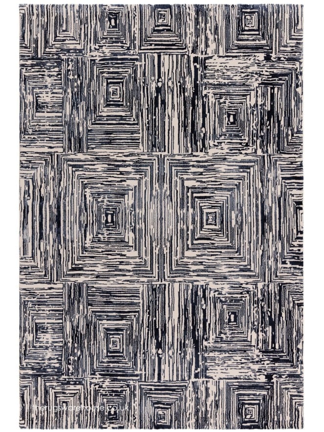 Kuza Portrait Navy Rug - 8